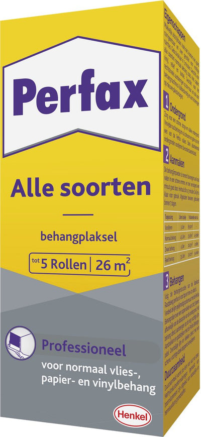 Perfax Profi-Tapetenpulver 180 g Box | für alle Tapetenarten geeignet | für professionelle Anwendungen | kraftvolle und zuverlässige Haftung | einfach zu mischen und anzuwenden