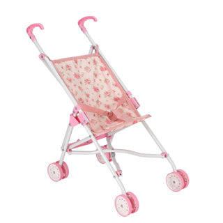 Puppenbuggy rosa Blume | 4 Stück