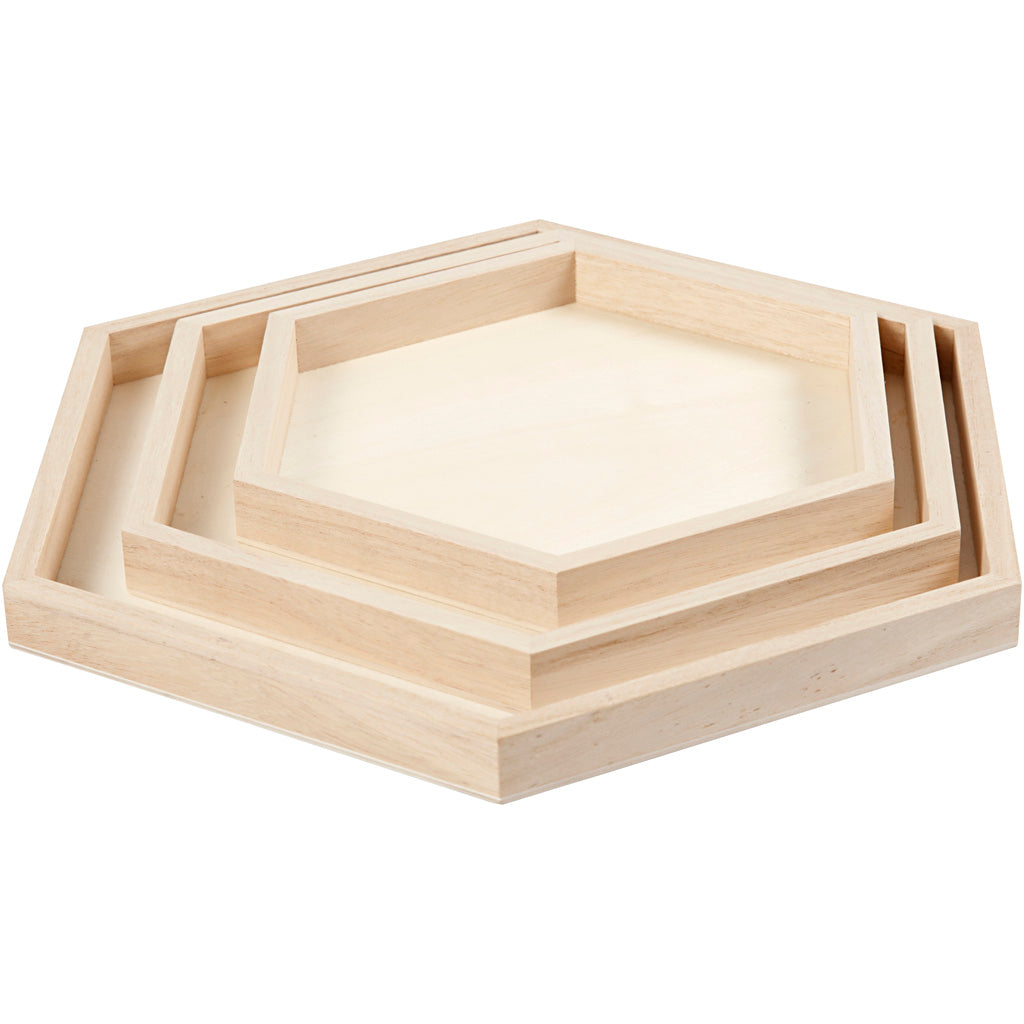Kreativfirma Holzschalen vielfältig, 3 3 Set von 3