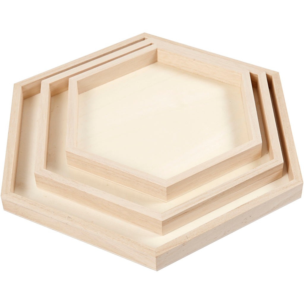 Kreativfirma Holzschalen vielfältig, 3 3 Set von 3
