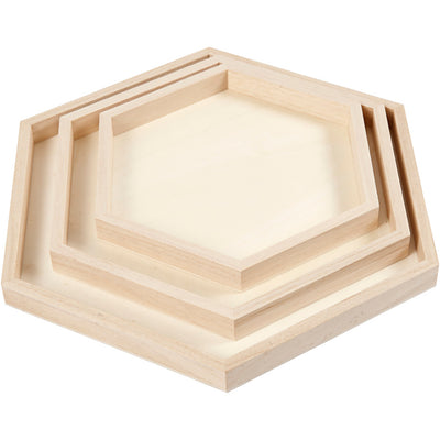 Kreativfirma Holzschalen vielfältig, 3 3 Set von 3