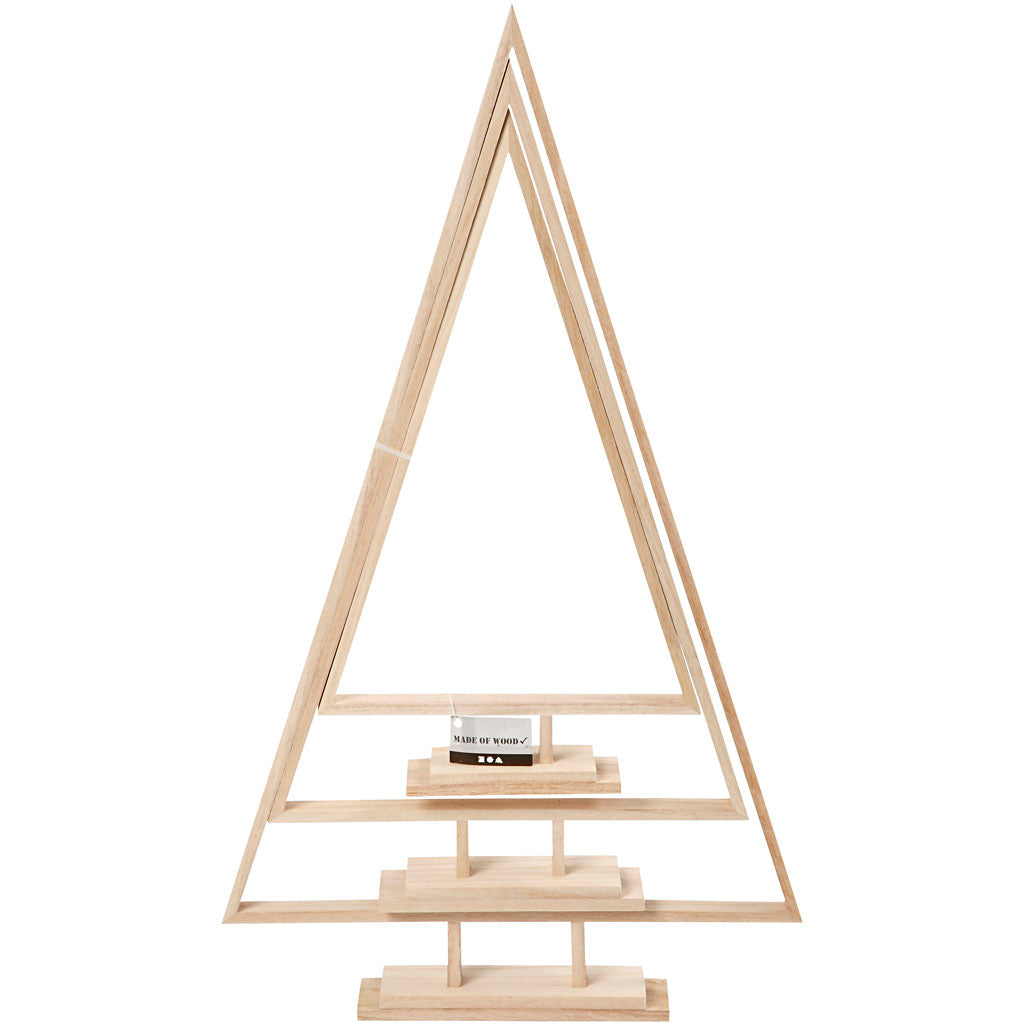 Creativ Company Weihnachtsbäume, H: 40+50+60 cm, B: 22,5+29+35 cm, 3 Stück 1 Karton