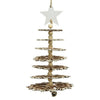 Decoris Weihnachtsanhänger 3D Baum Holz 21cm