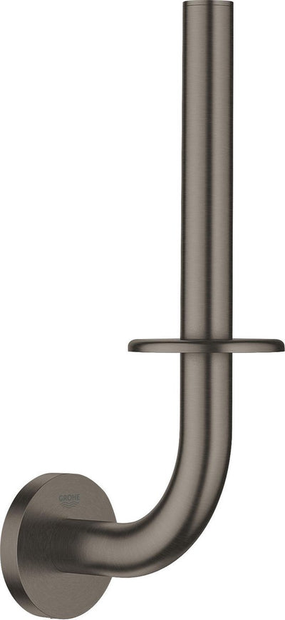 Grohe Essentials Ersatzrollenhalter – Toilettenpapierhalter für 1 Rolle – Hartgraphit gebürstet (Anthrazit matt) – Metall