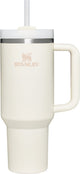Stanley Quencher h2.0 Flowstate Tumbler – 9–11 Stunden kalt – 40–48 Stunden mit Eis – Trinkflasche mit Strohhalm, Griff und Deckel – spülmaschinenfest – Thermosbecher für kalte Getränke – Sahne