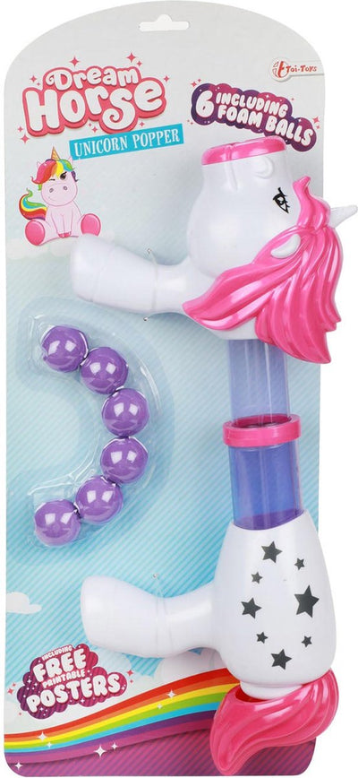 Traumpferd Einhorn -Schirmpistole mit Schaumstoffkugeln