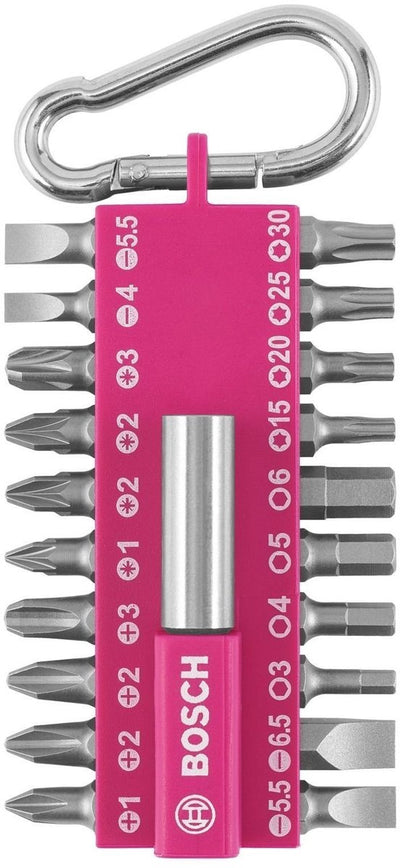 Bosch Screws MP 21-teiliges Schraubendreher-Bit-Set (Fuchsia)