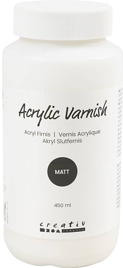 Creativ Company Art Acryllack, matt transparent, weiß, 500 ml 1 Box