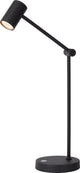 Lucide tipik – wiederaufladbare Schreibtischlampe – wiederaufladbarer Akku – LED 3 Stufendimmung – 1 x 3 W, 2700 K – Schwarz