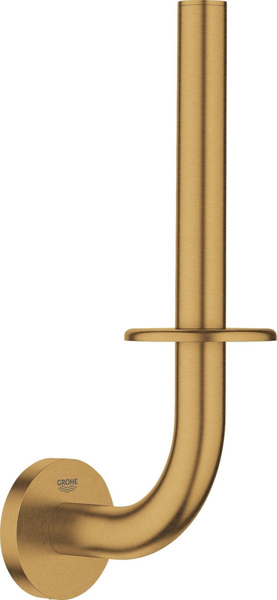 Grohe Essentials Ersatzrollenhalter – Toilettenpapierhalter für 1 Rolle – Cool Sunrise Brushed (Mattgold) – Metall
