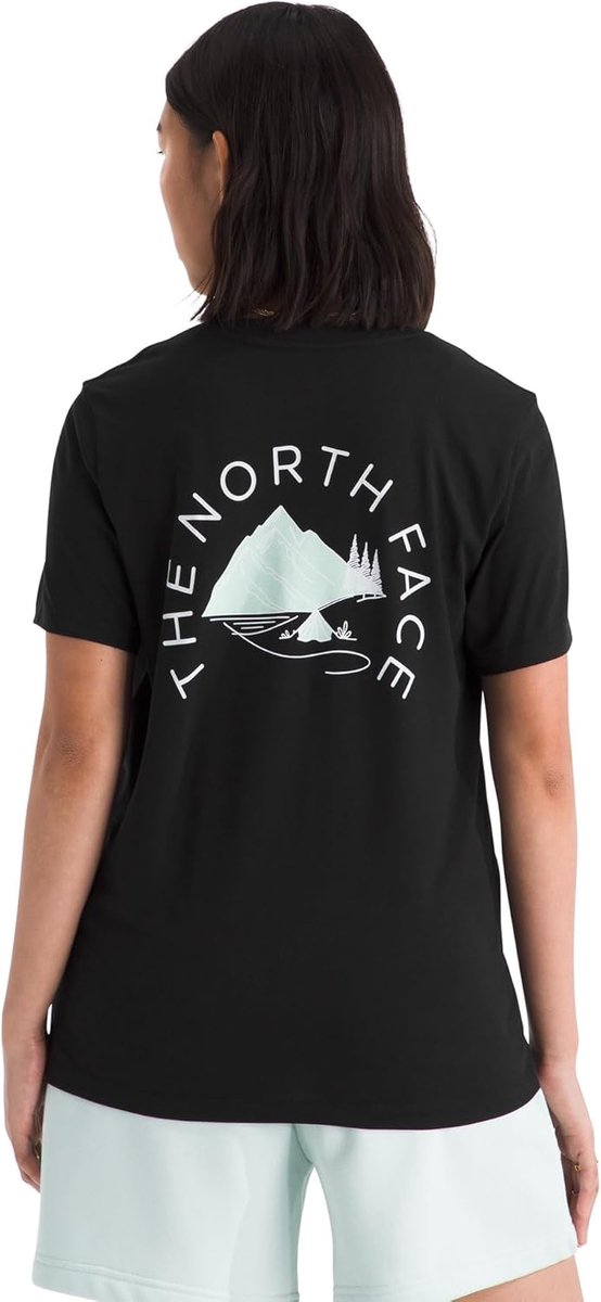The North Face W Monte Regular Kurzarm-T-Shirt für Damen im Freien – TNF Black