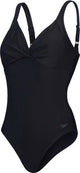 Speedo Shaping Cross Knot 1-teiliger Damen-Sportbadeanzug – Schwarz