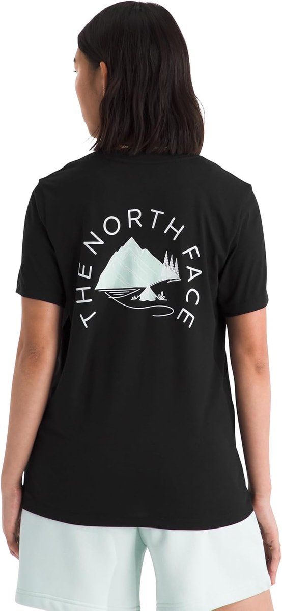 The North Face W Monte Regular Kurzarm-T-Shirt für Damen im Freien – TNF Black