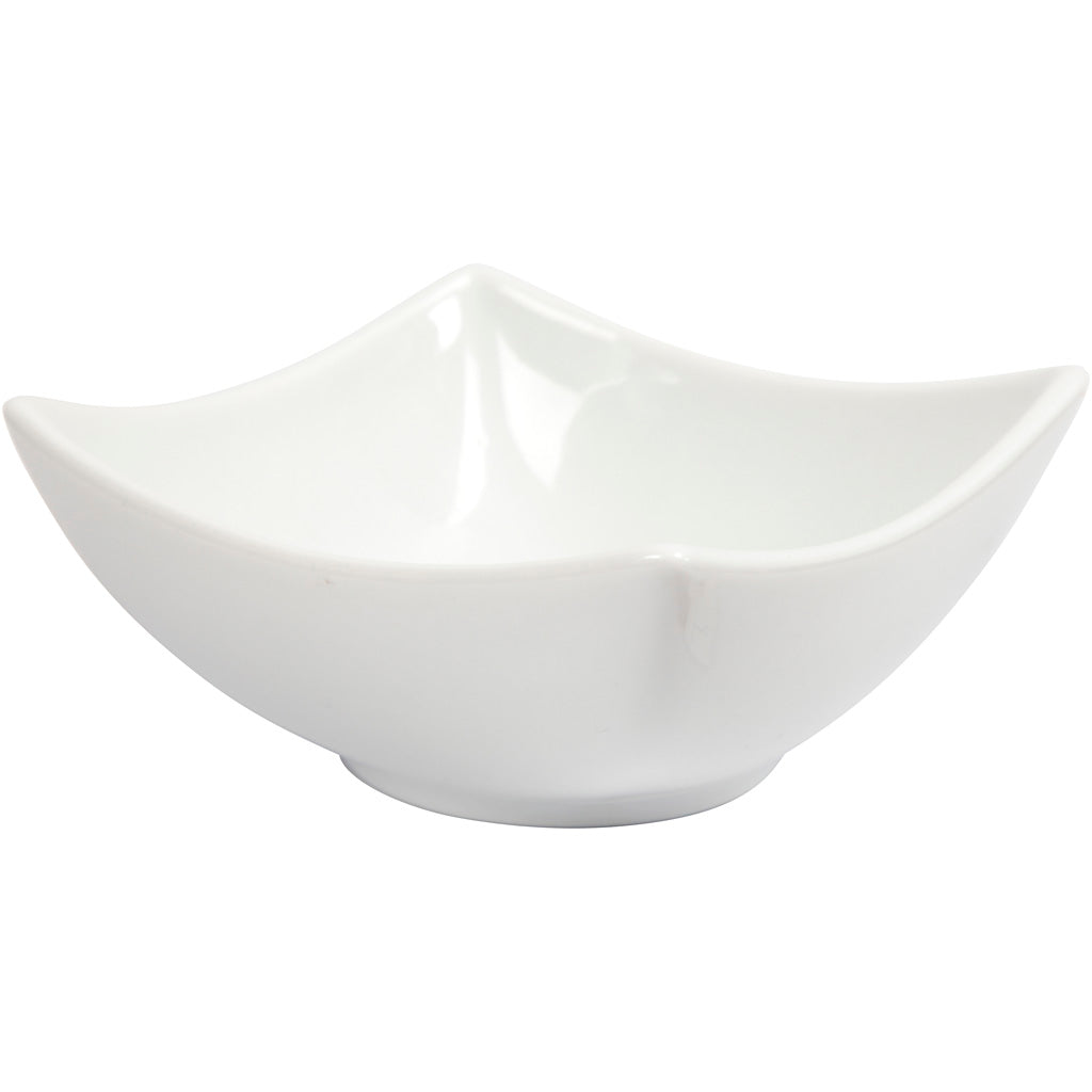 Creativ Company Schüssel, H: 4,5 cm, T 10 cm, weiß, 2 Stück 1 Box
