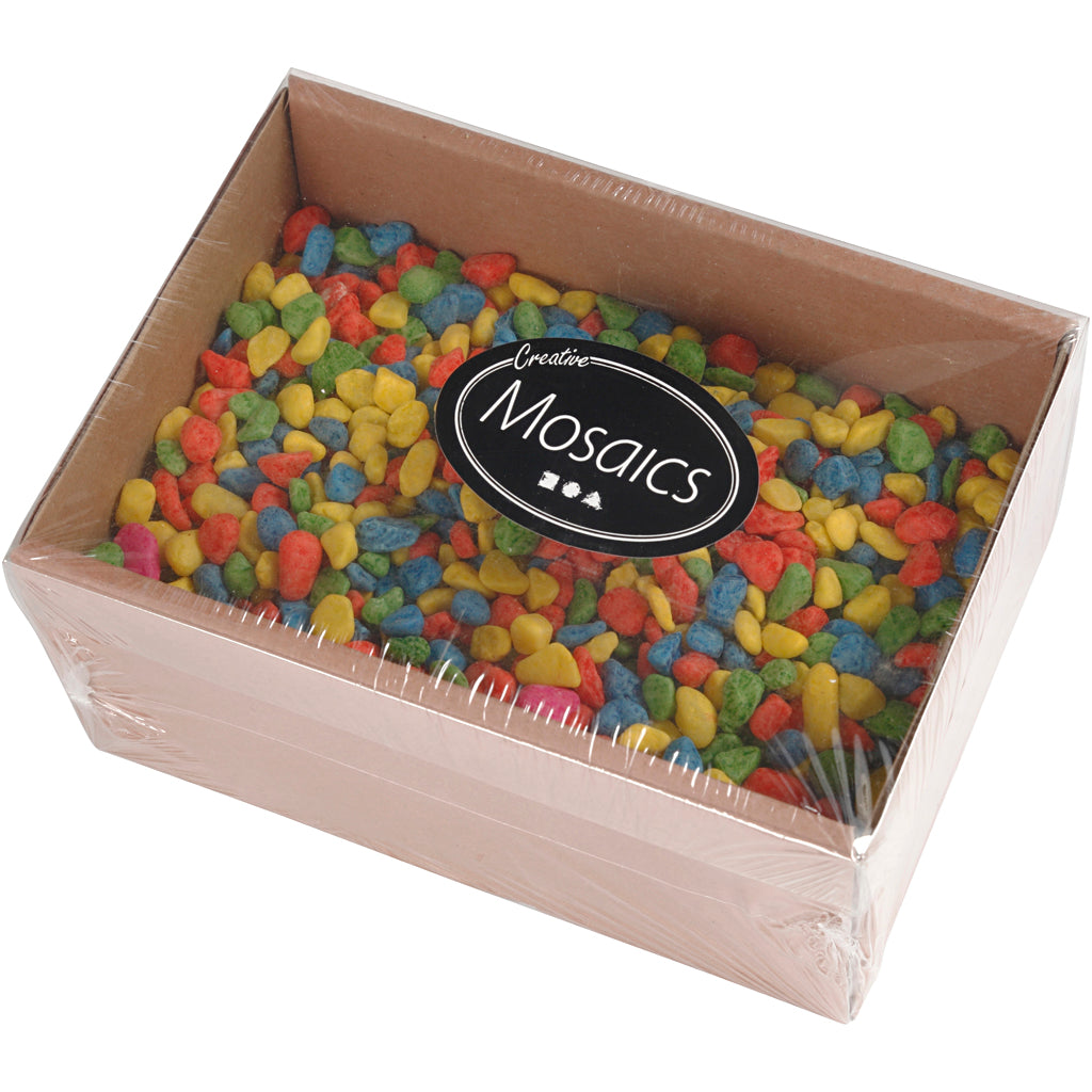 Creativ Company Mosaiksteine, Größe 8-10 mm, Stärke 5 mm, kräftige Farben, 2 kg 1 Karton