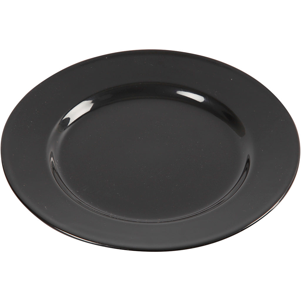 Creativ Firmenteller, D 19 cm, schwarz, 6 Stück, 1 Box