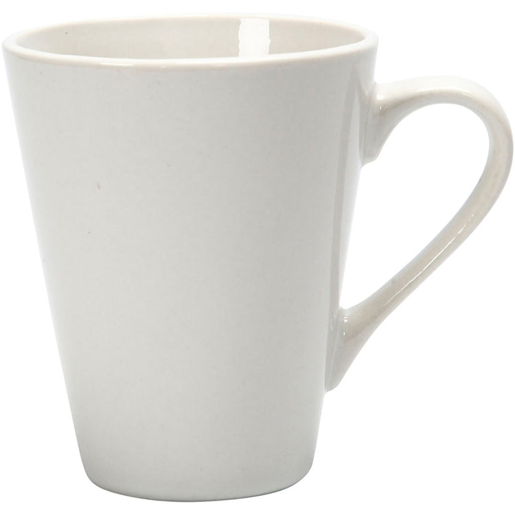 Creativ Company Becher, H: 10 cm, T 5-8 cm, 250 ml, weiß, 1 Stück