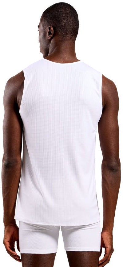 Odlo Active Light Base Layer Singlet mit Rundhalsausschnitt – Herren – Weiß – L