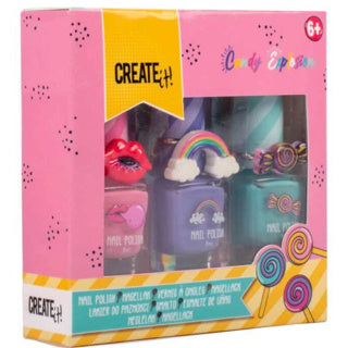 Erstelle es! Candy Nagellack inkl. 3 Ringen | 6 Stück
