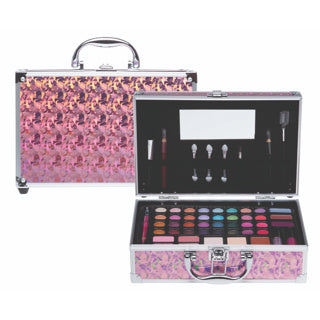 Casuelle Make-up-Koffer rosa Holo