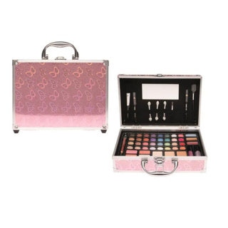 Casuelle Make-up-Koffer in Rosa mit Schmetterlings-Finish