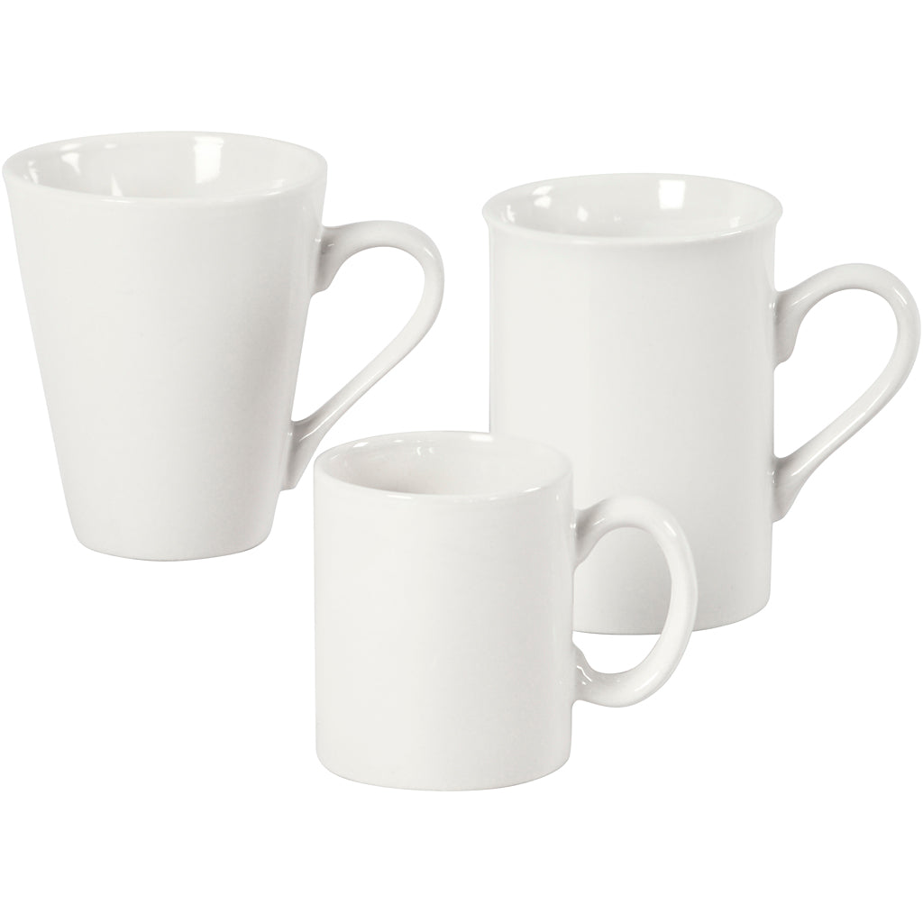 Creativ Company Tassen, H: 7-10 cm, weiß, 48 Stück 1 Box