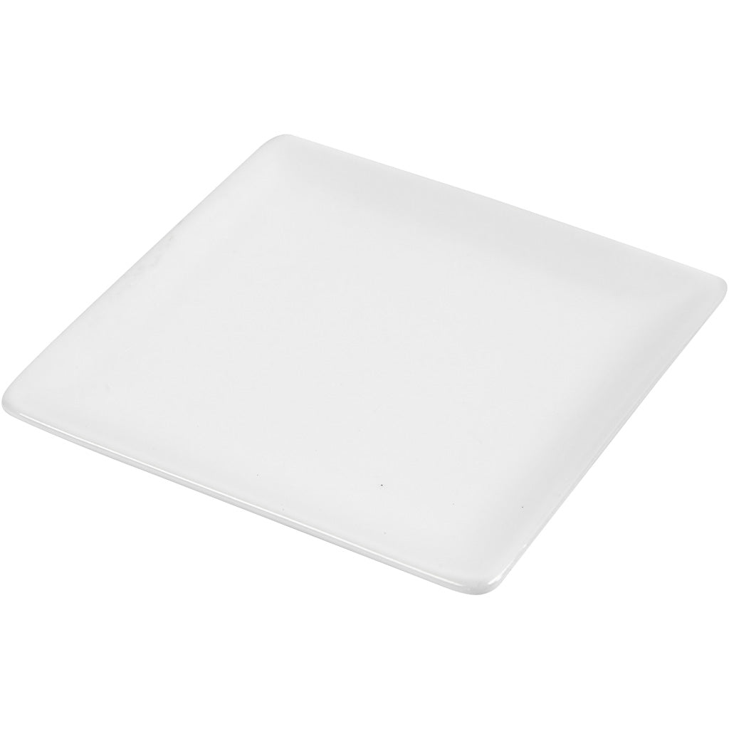 Creativ Firmentafel, Größe 12,7x12,7 cm, weiß, 10 Stück 1 Box