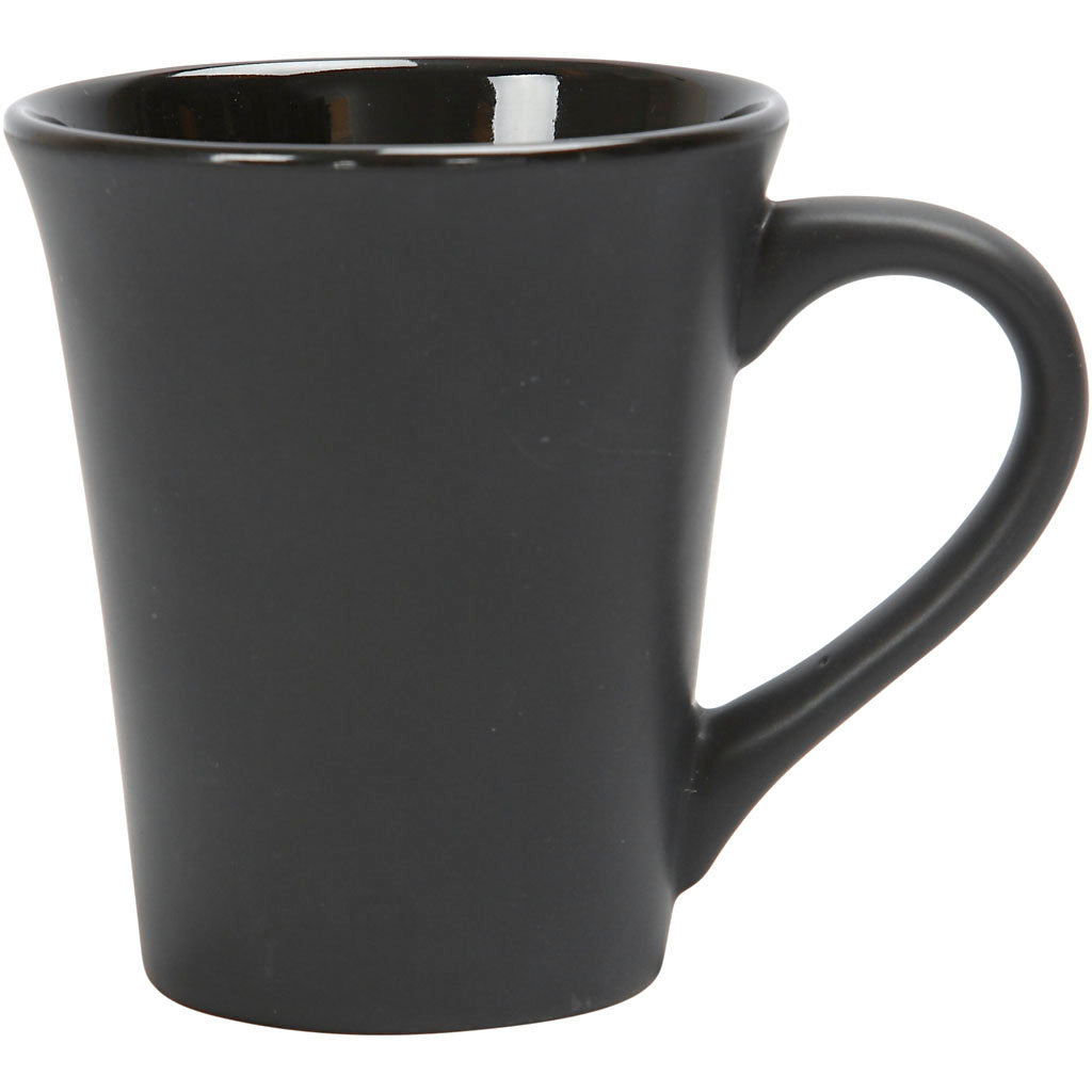 Creativ Company Becher, H: 10 cm, T 5,9-8,7 cm, schwarz, 1 Stück
