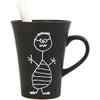 Creativ Company Becher, H: 10 cm, T 5,9-8,7 cm, schwarz, 1 Stück