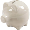 Creativ Company Sparschwein, H: 8 cm, B: 8,5 cm, gebrochenes Weiß, 10 Stück 1 Box