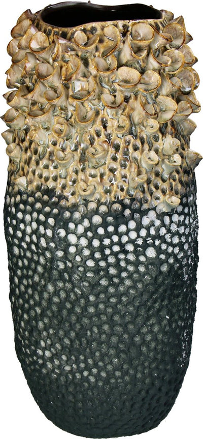 HD Collection Vase Steingut grau 24,5x23,5x49cm