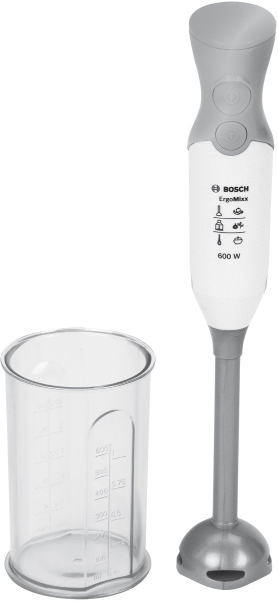 Klein Toys Bosch Mini-Spielzeug-Stabmixer – 8x8x27,5 cm – Hingucker in jeder Spielzeugküche – Silber