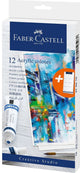 Faber-Castell Acrylfarbe – 12 Tuben – verschiedene Farben – fc-379212