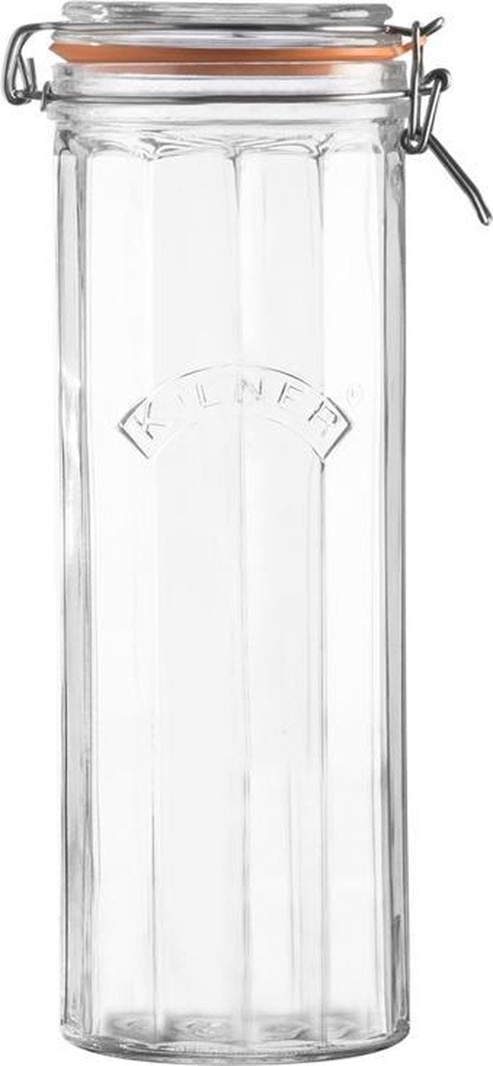 Kilner - facettiertes Glas - mit Bügelverschluss - 2,2l