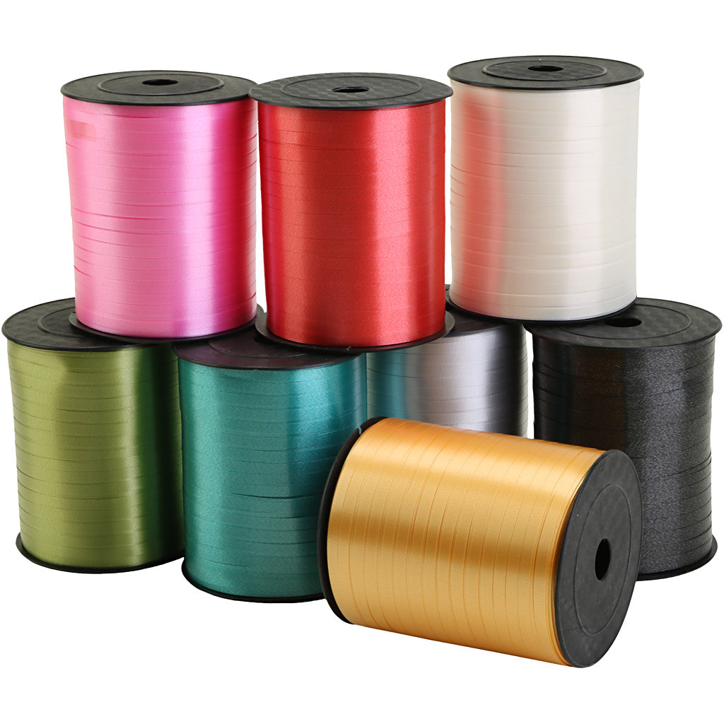 Creativ Company Giftin, B: 5 mm, verschiedene Farben, 8x400 m 1 Box