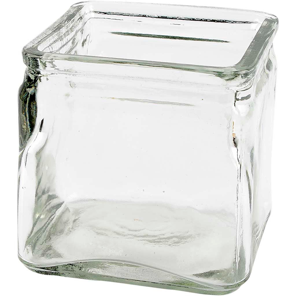 Creativ Company Square Glass, H: 10 cm, Dim 10x10 cm, 12 Stück 1 Box