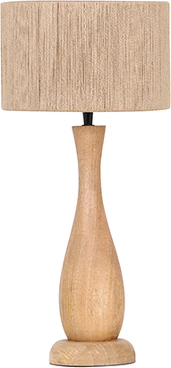Trio Toba - Tischleuchte - Natur - exkl. 1x E27 4 W - Schnurschalter