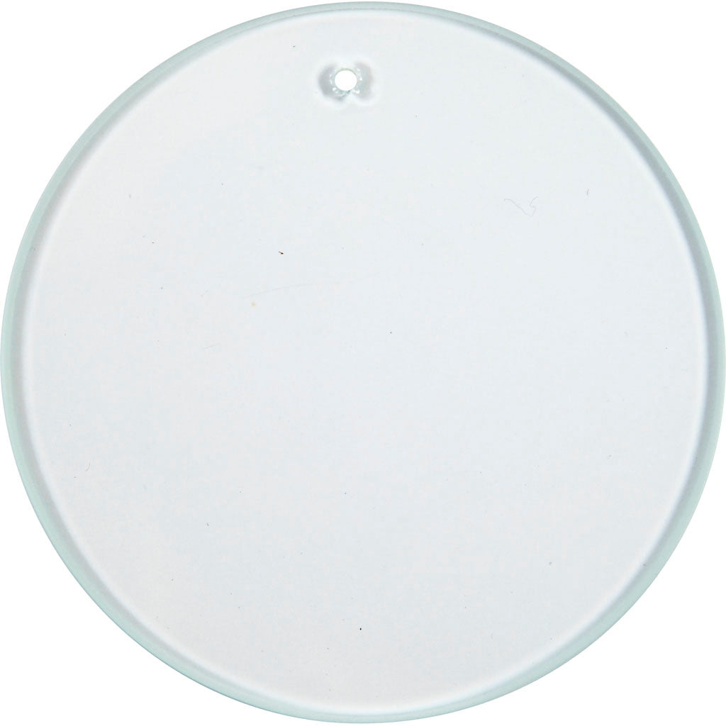 Creativ Company Glasplatten, rund, D 7 cm, Stärke 3 mm, 10 Stück 1 Box
