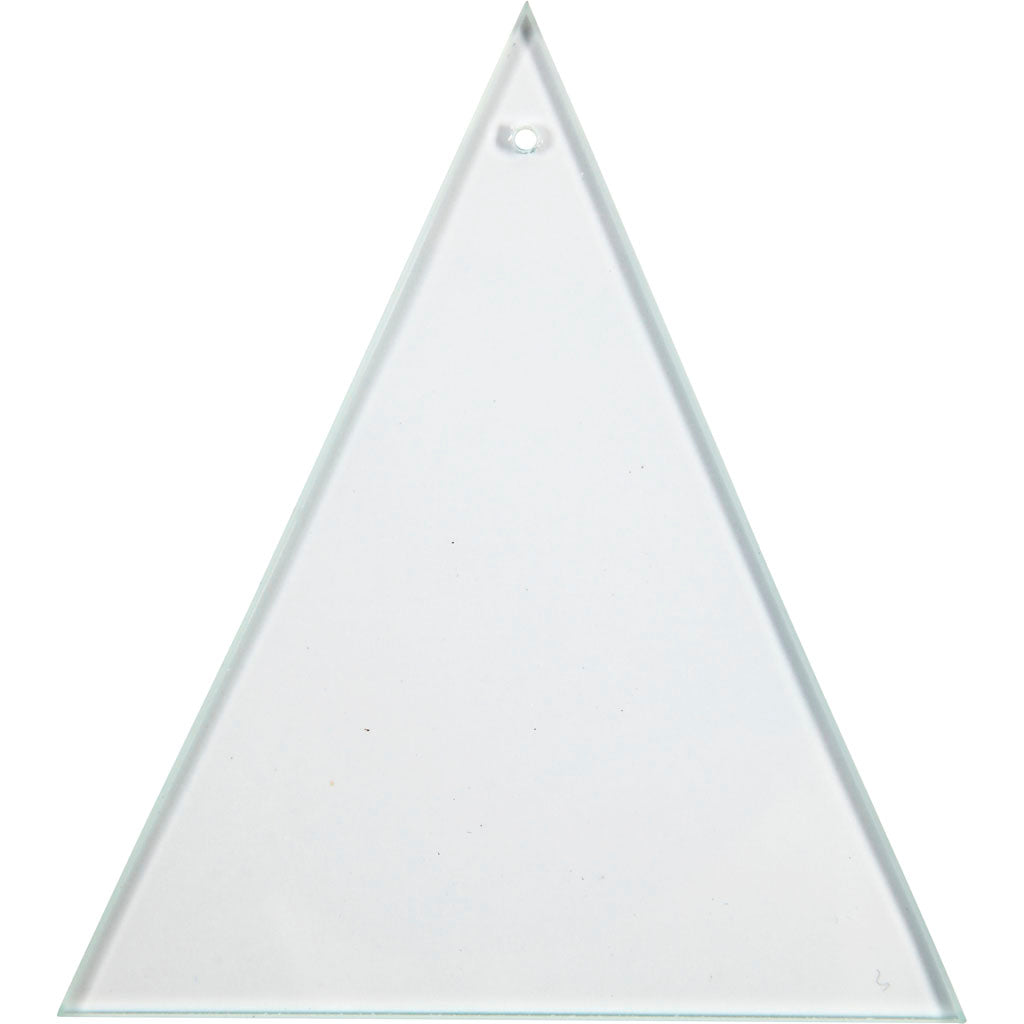 Creativ Company Glass Plate Dreieck mit Loch 8x9cm, 10st.