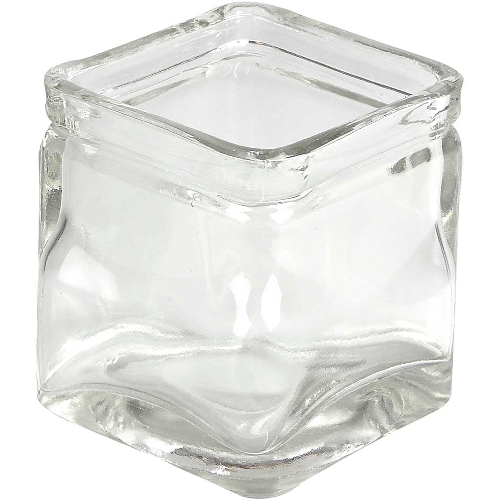 Creativ Company quadratisches Glas, H: 5,5 cm, Maße 5,5x5,5 cm, 12 Stück 1 Box