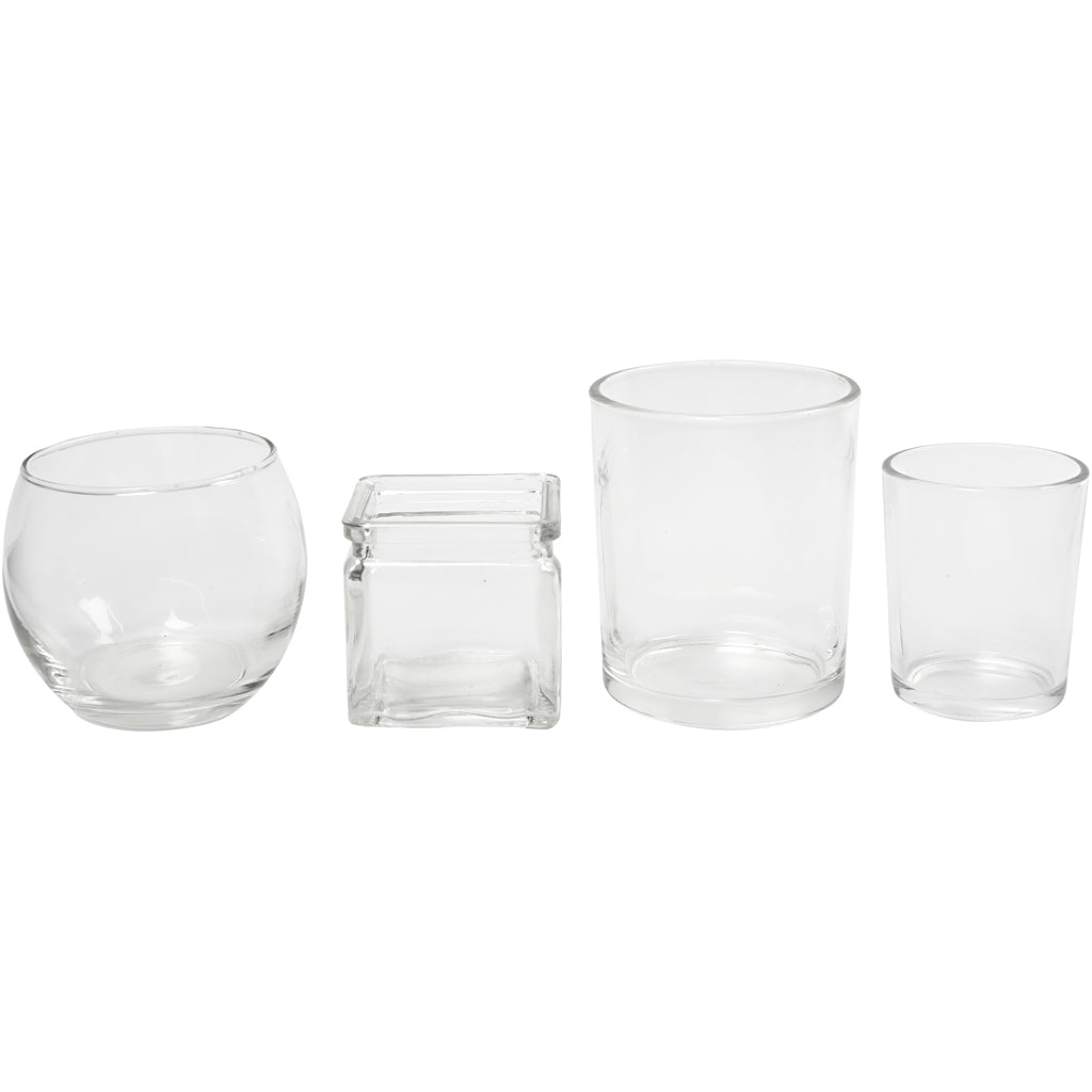 Creativ Company Teelicht, H: 5,3-8,4 cm, T 4,5-7,3 cm, Inhalt kann variieren, 72 Stück 1 Box