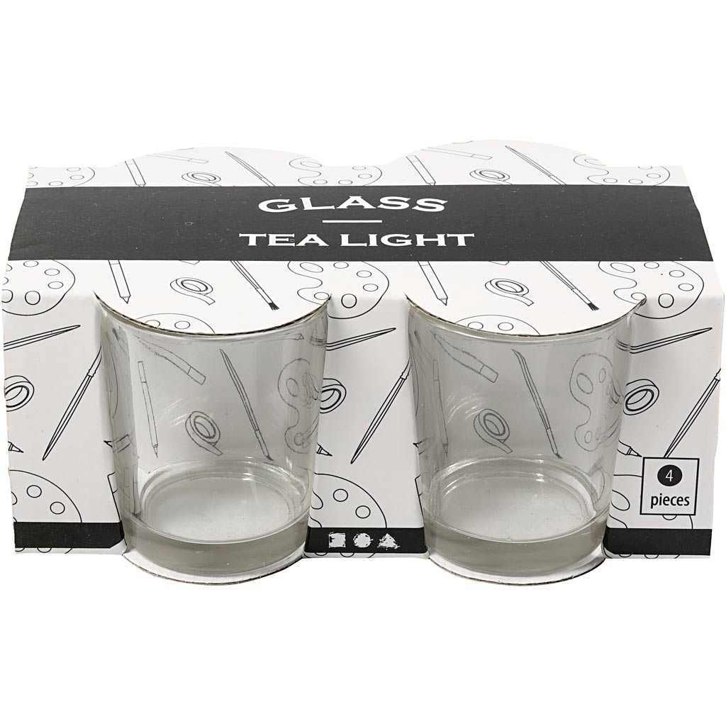Creativ Company Teelicht, H: 6,5 cm, T 4,5 cm, 4 Stück 1 Box