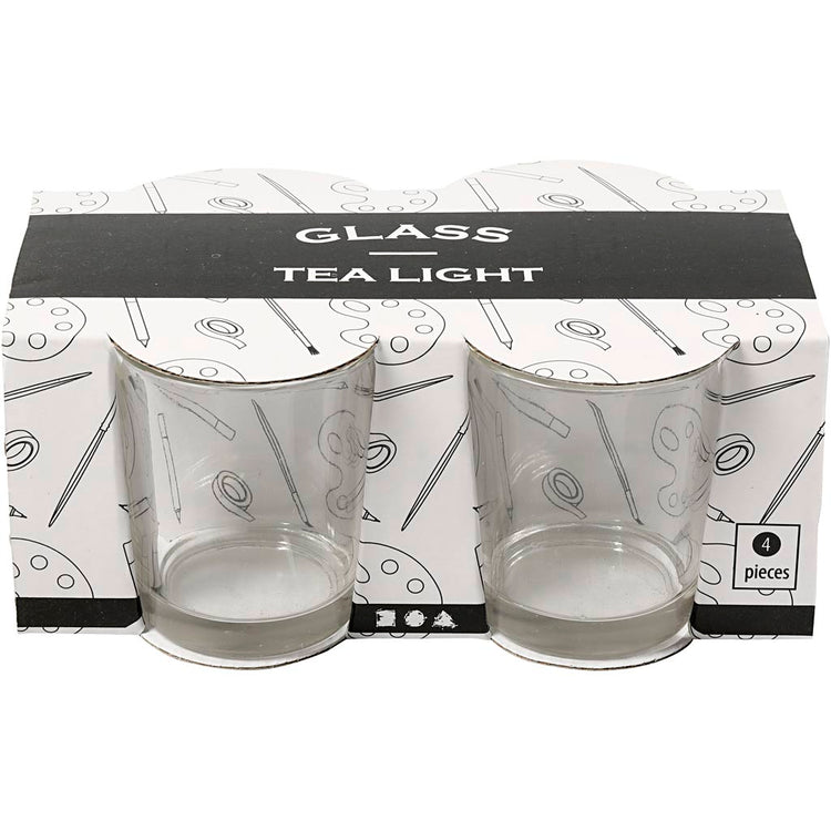 Creativ Company Teelicht, H: 6,5 cm, T 4,5 cm, 4 Stück 1 Box