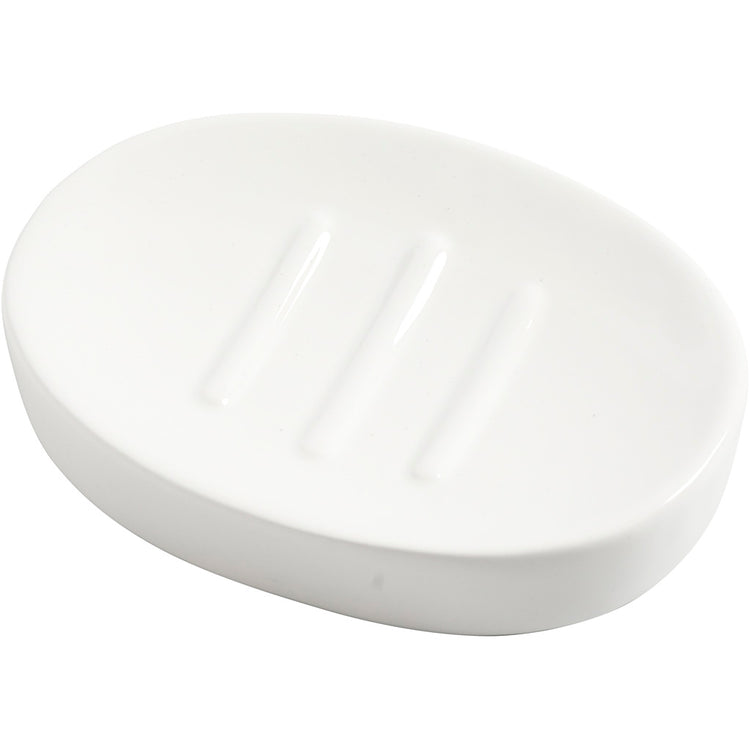 Creativ Company Seifenschale, H: 2,5 cm, L: 13,5 cm, B: 10 cm, weiß, 1 Stück
