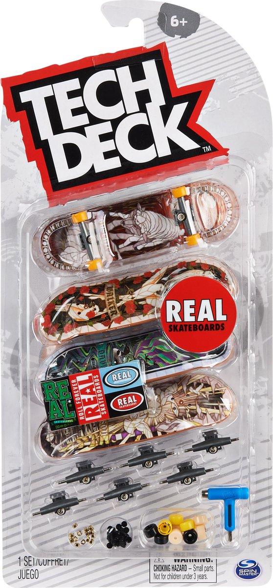 Tech-Deck – Ultra-DLX-Pack mit 4-Finger-Skateboards – echte Skateboards – anpassbare Mini-Skateboards
