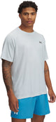 Under Armour UA Tech Texture Red SS-Gry Herren-Sportshirt – Distant Grey – Schwarz