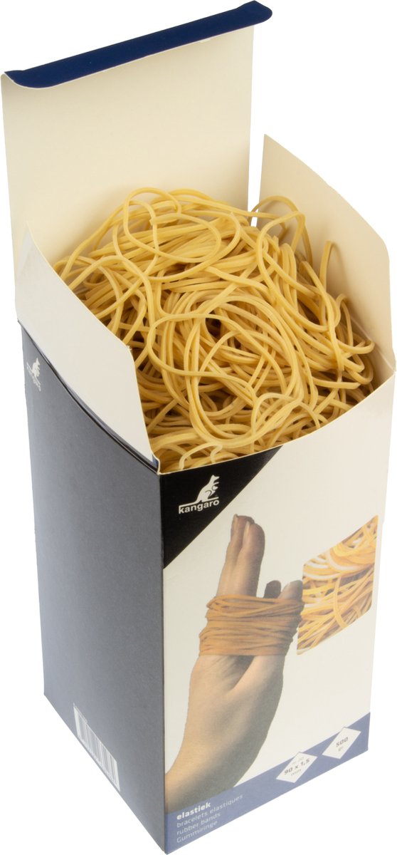 Känguru-Gummiband – Nr. 20 – 90 x 1,5 mm – 500 Gramm – natur – k-5009-500
