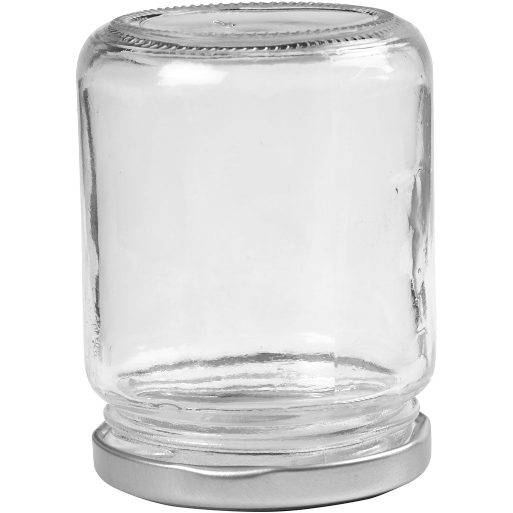 Creativ Company Glasdose, H: 9,1 cm, T 6,8 cm, 240 ml, transparent, 12 Stück 1 Box