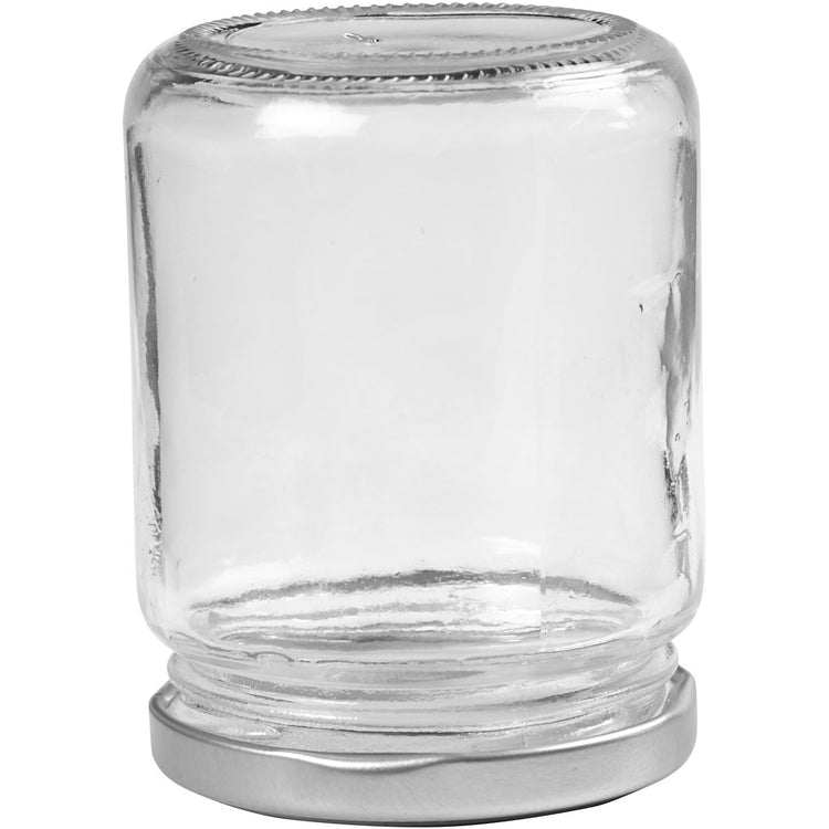 Creativ Company Glasdose, H: 9,1 cm, T 6,8 cm, 240 ml, transparent, 12 Stück 1 Box