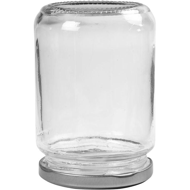 Creativ Company Glasdose, H: 11 cm, T 7,5 cm, 370 ml, transparent, 6 Stück 1 Box